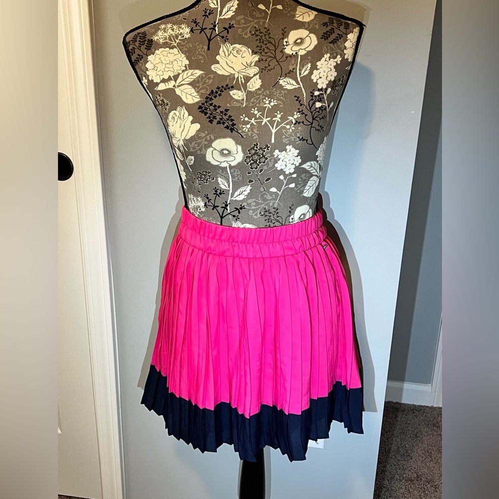 Aeropostale Pink and Navy Skater Skirt